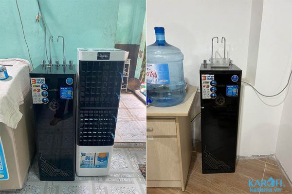 Hình ảnh máy lọc nước nóng lạnh Karofi KAD-D66 thực tế tại nhà khách hàng
